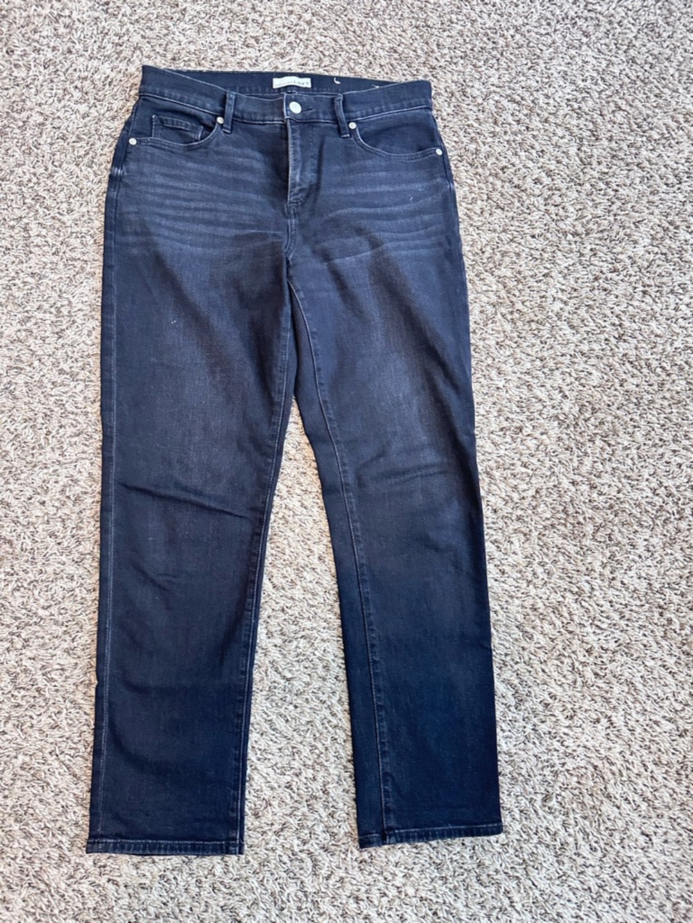 LOFT Women's girlfriend Jeans in Black Wash